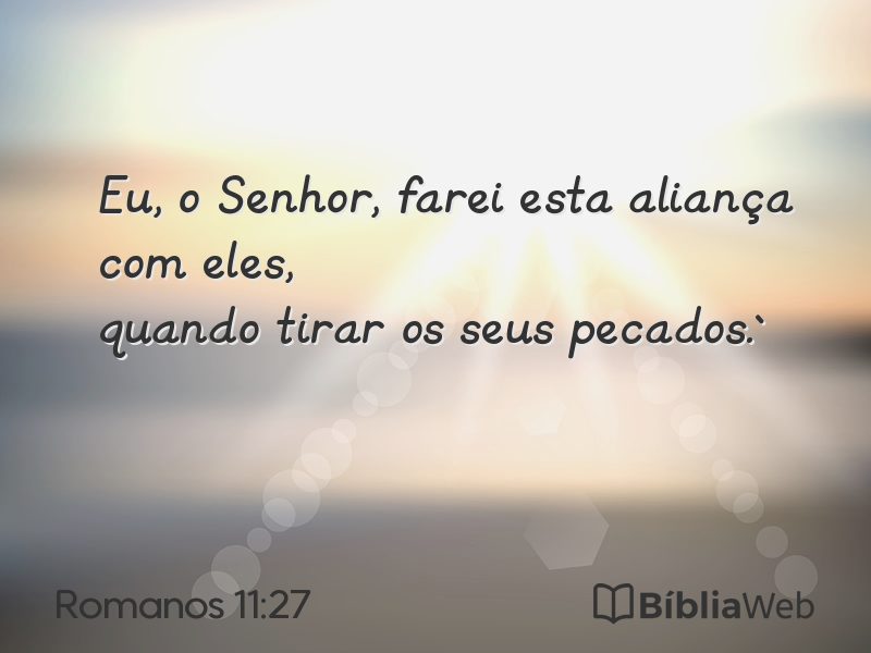 Romanos 11:27 em imagem para compartilhar