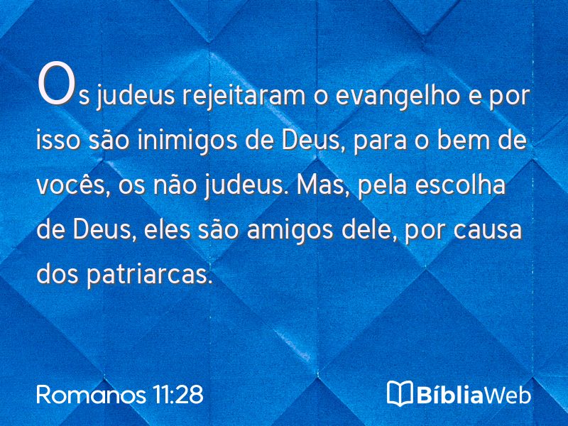 Romanos 11:28 em imagem para compartilhar