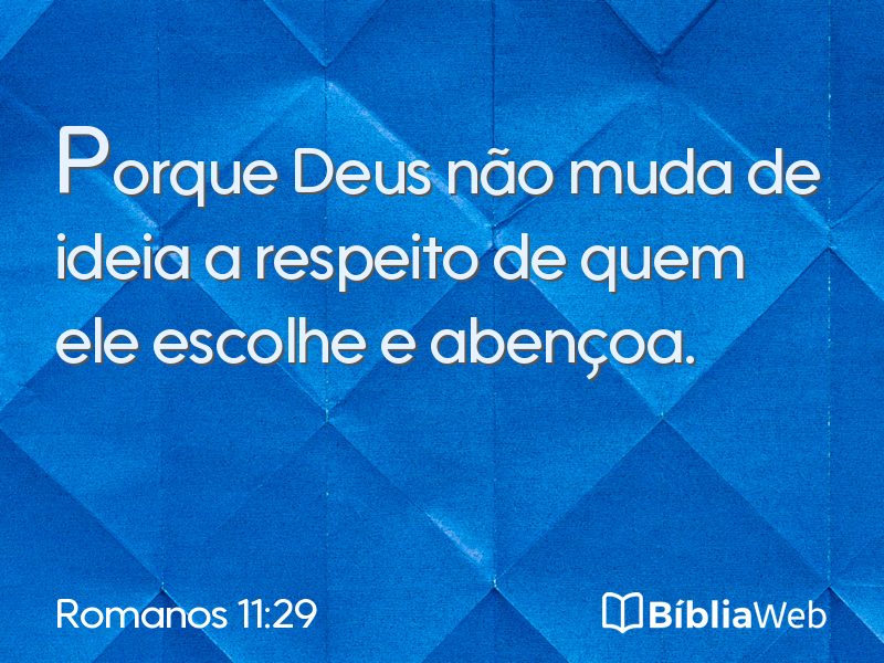 Romanos 11:29 em imagem para compartilhar