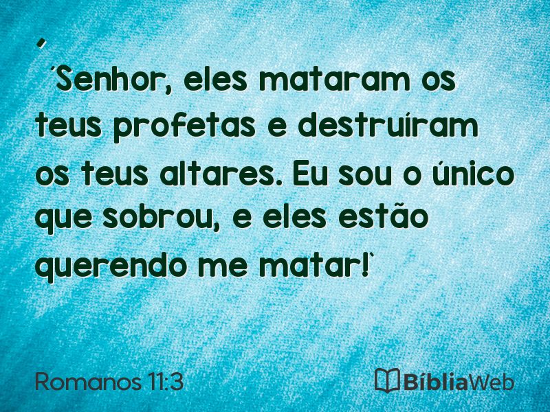 Romanos 11:3 em imagem para compartilhar