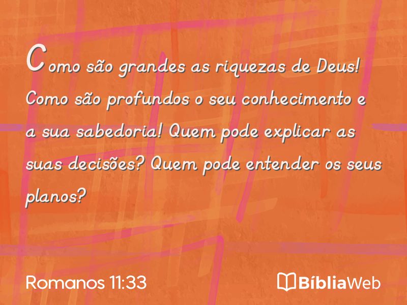 Romanos 11:33 em imagem para compartilhar
