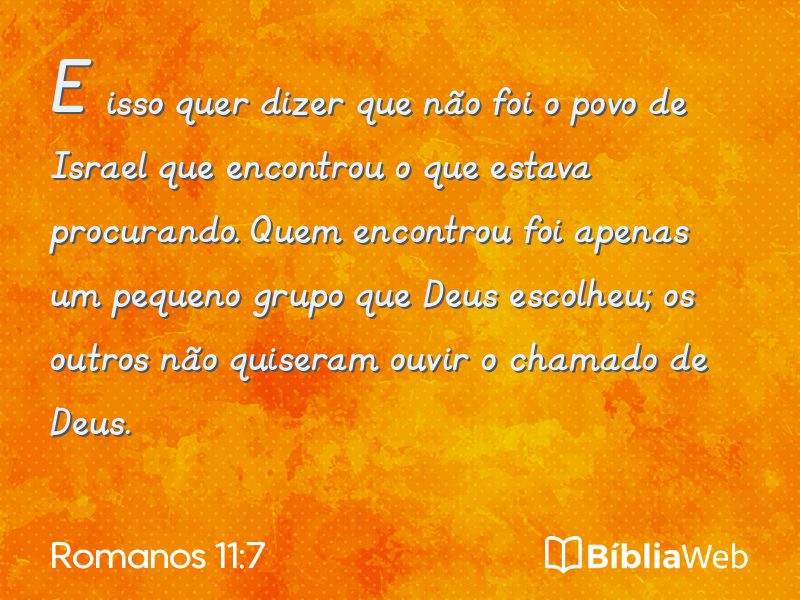 Romanos 11:7 em imagem para compartilhar