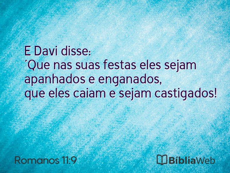 Romanos 11:9 em imagem para compartilhar