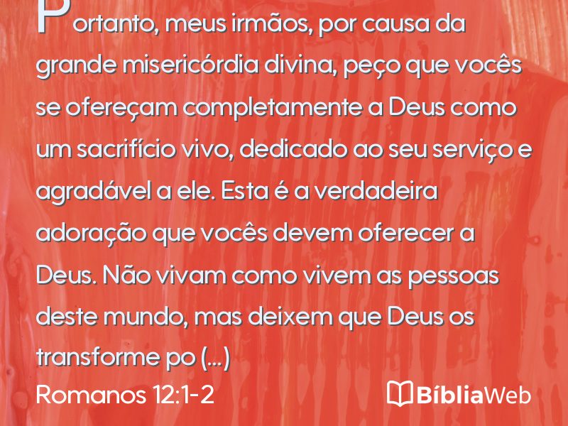 Romanos 12:1-2 em imagem para compartilhar