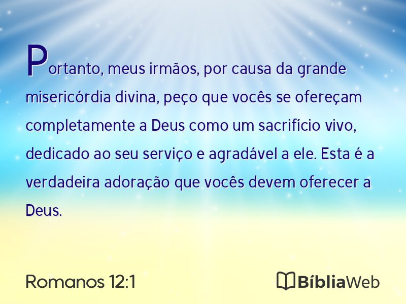 Romanos 12:1 em imagem para compartilhar