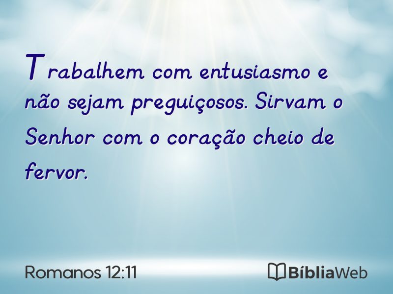 Romanos 12:11 em imagem para compartilhar