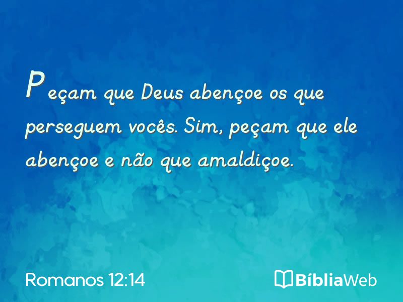 Romanos 12:14 em imagem para compartilhar