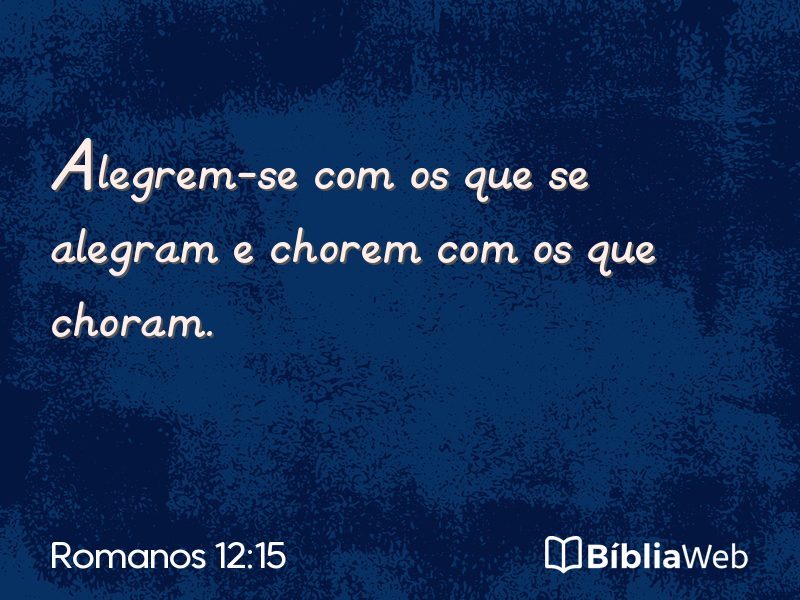 Romanos 12:15 em imagem para compartilhar