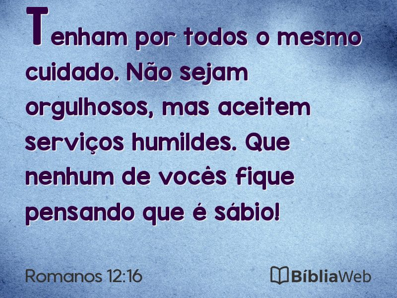 Romanos 12:16 em imagem para compartilhar