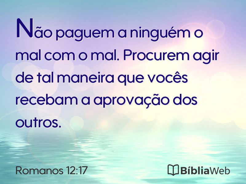 Romanos 12:17 em imagem para compartilhar