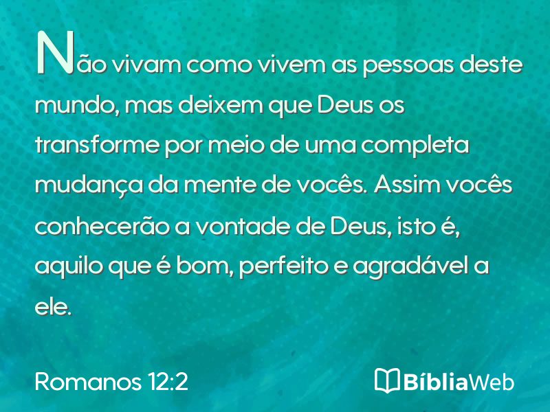 Romanos 12:2 em imagem para compartilhar