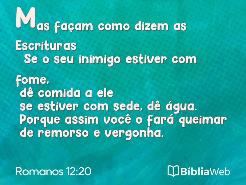 Romanos 12:20 em imagem para compartilhar