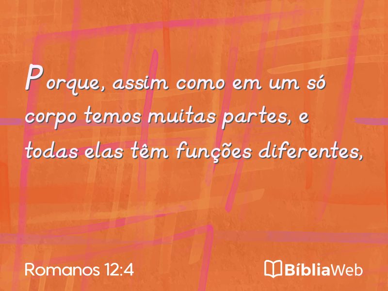 Romanos 12:4 em imagem para compartilhar