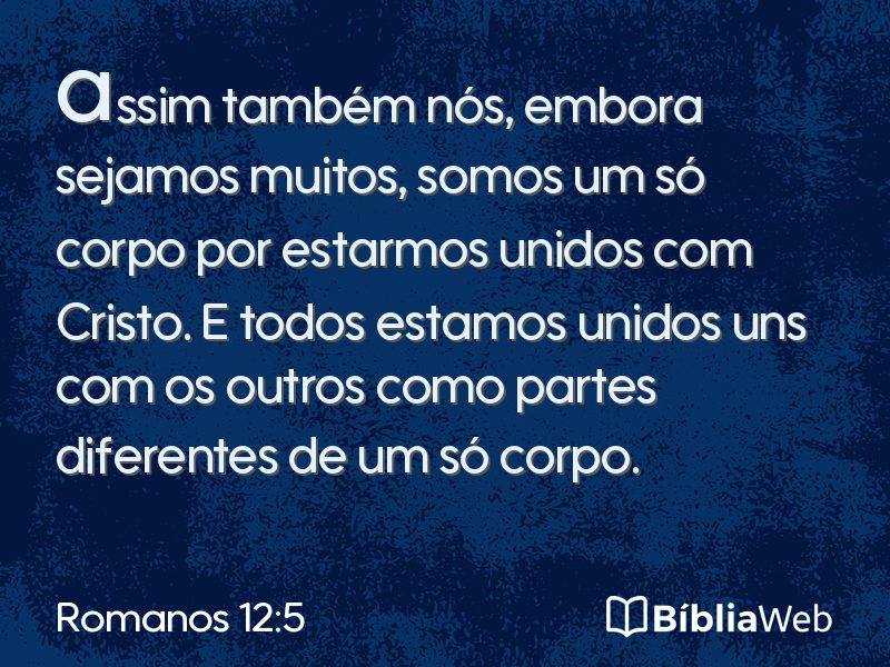 Romanos 12:5 em imagem para compartilhar