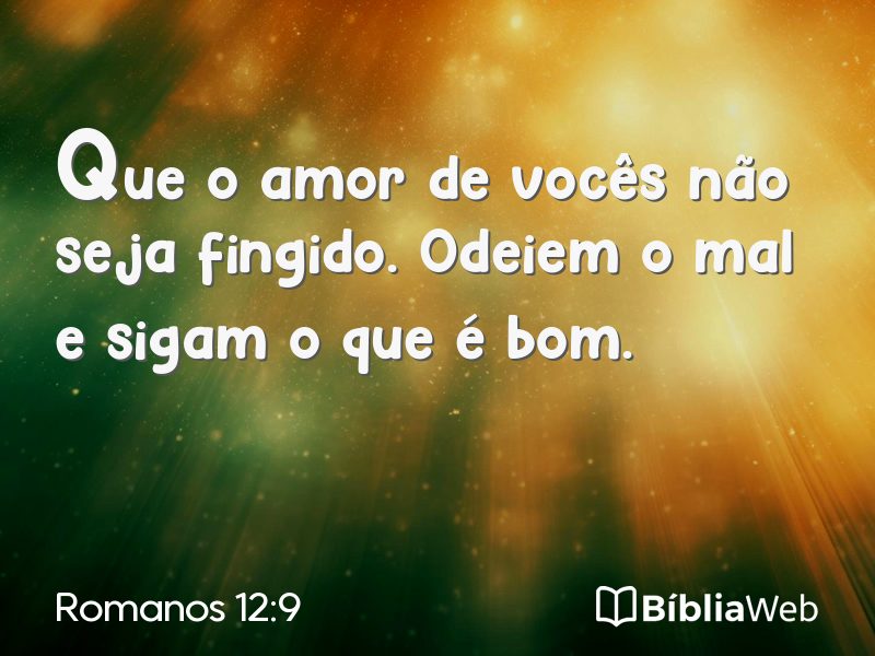 Romanos 12:9 em imagem para compartilhar