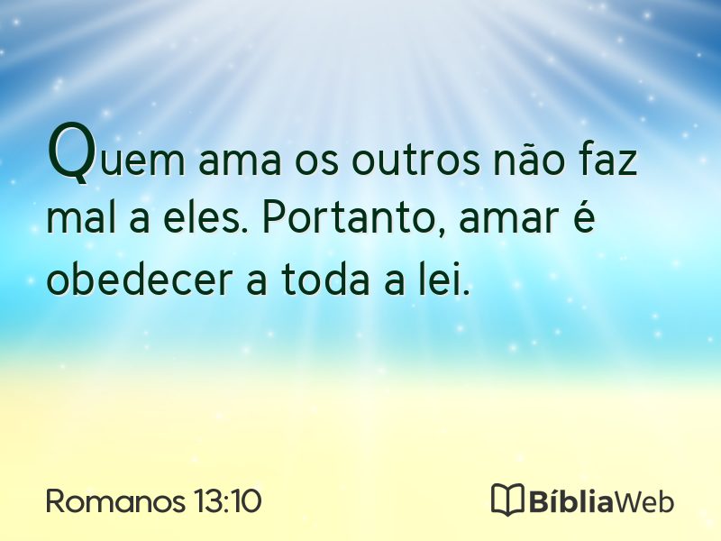 Romanos 13:10 em imagem para compartilhar