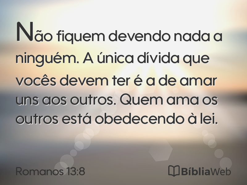 Romanos 13:8 em imagem para compartilhar