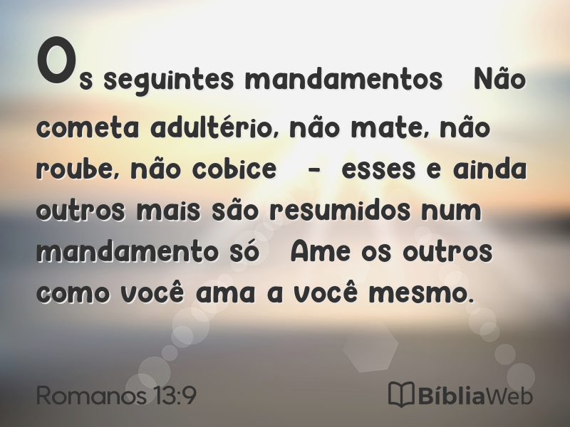 Romanos 13:9 em imagem para compartilhar