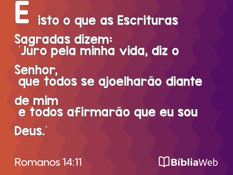 Romanos 14:11 em imagem para compartilhar