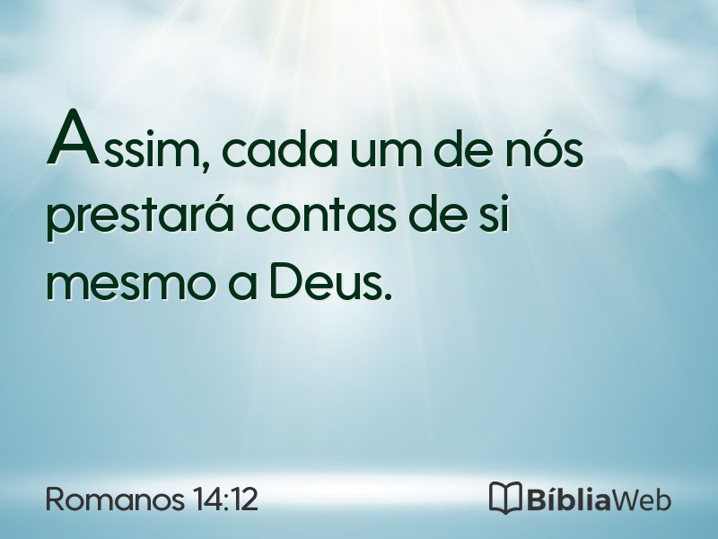 Romanos 14:12 em imagem para compartilhar
