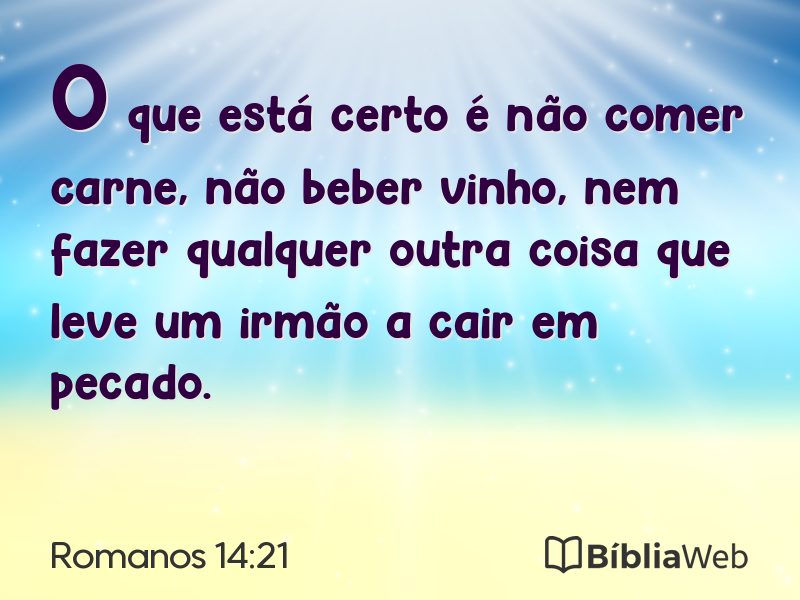 Romanos 14:21 em imagem para compartilhar