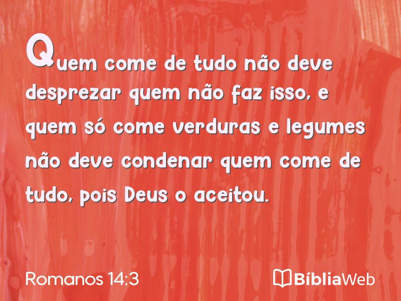 Romanos 14:3 em imagem para compartilhar
