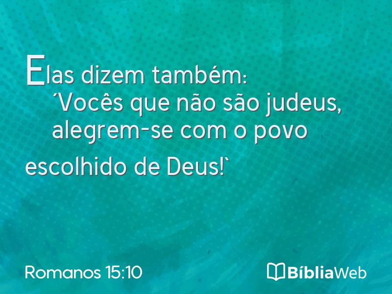 Romanos 15:10 em imagem para compartilhar