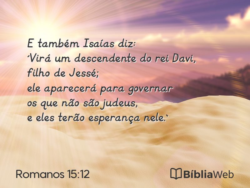 Romanos 15:12 em imagem para compartilhar