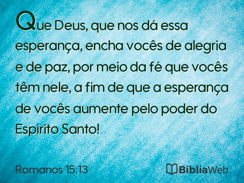 Romanos 15:13 em imagem para compartilhar