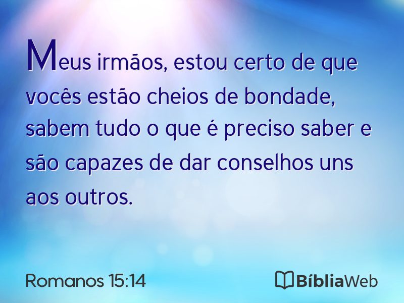 Romanos 15:14 em imagem para compartilhar
