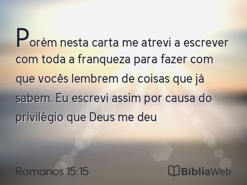 Romanos 15:15 em imagem para compartilhar