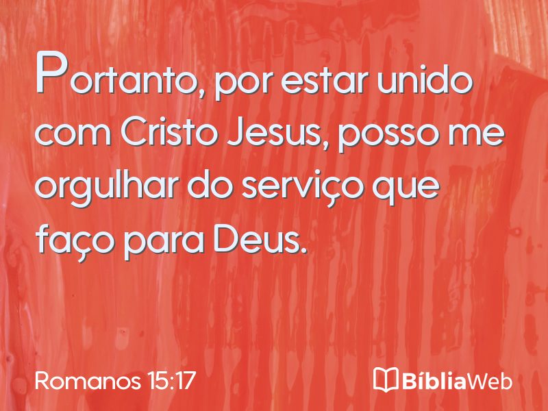 Romanos 15:17 em imagem para compartilhar