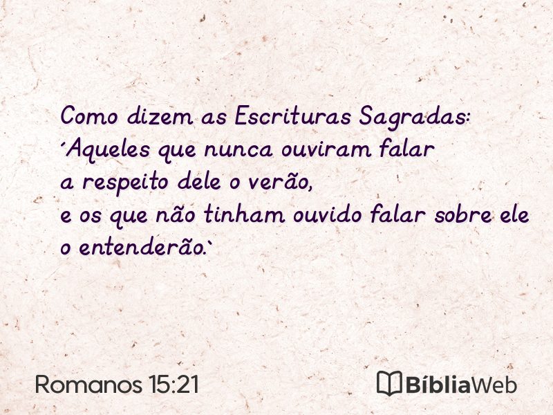 Romanos 15:21 em imagem para compartilhar
