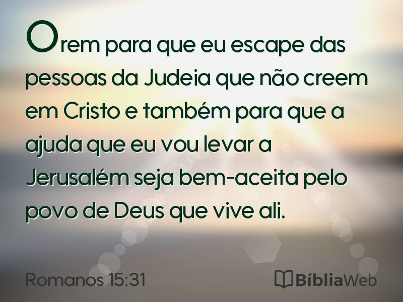 Romanos 15:31 em imagem para compartilhar