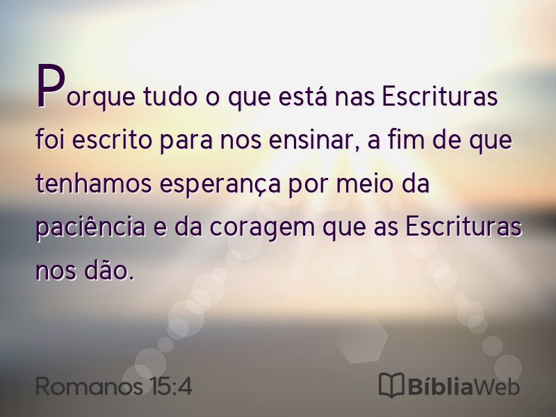 Romanos 15:4 em imagem para compartilhar