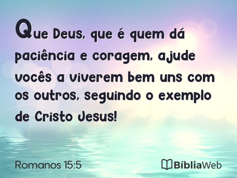 Romanos 15:5 em imagem para compartilhar