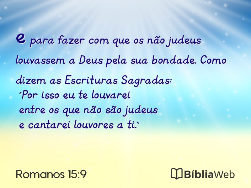 Romanos 15:9 em imagem para compartilhar