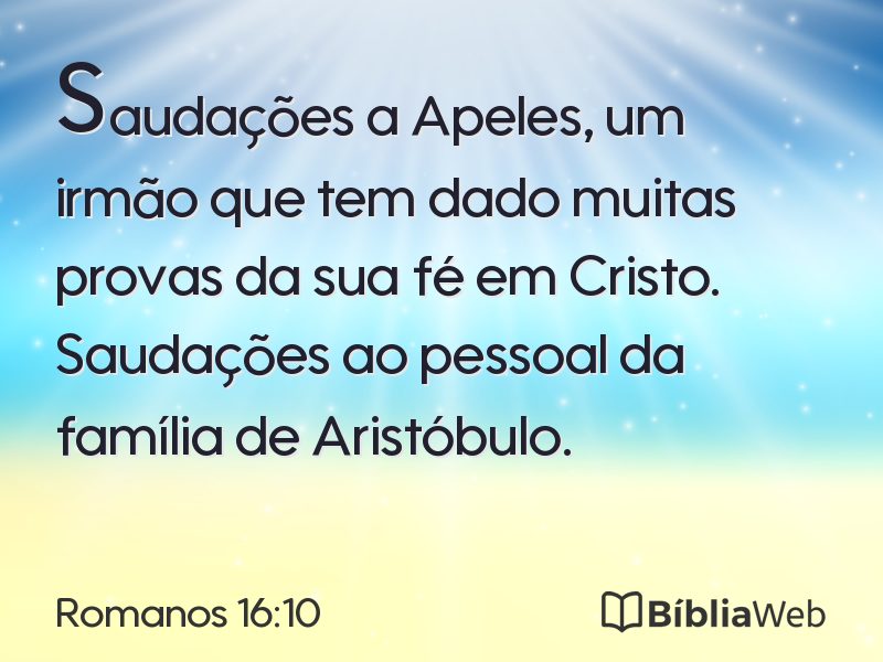 Romanos 16:10 em imagem para compartilhar