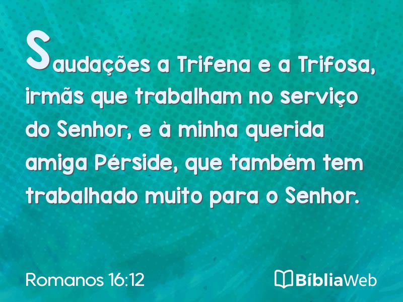 Romanos 16:12 em imagem para compartilhar