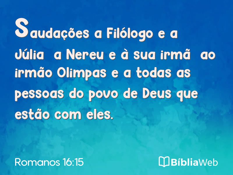 Romanos 16:15 em imagem para compartilhar