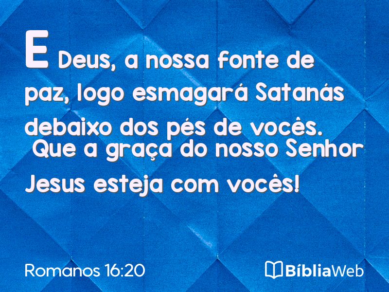 Romanos 16:20 em imagem para compartilhar
