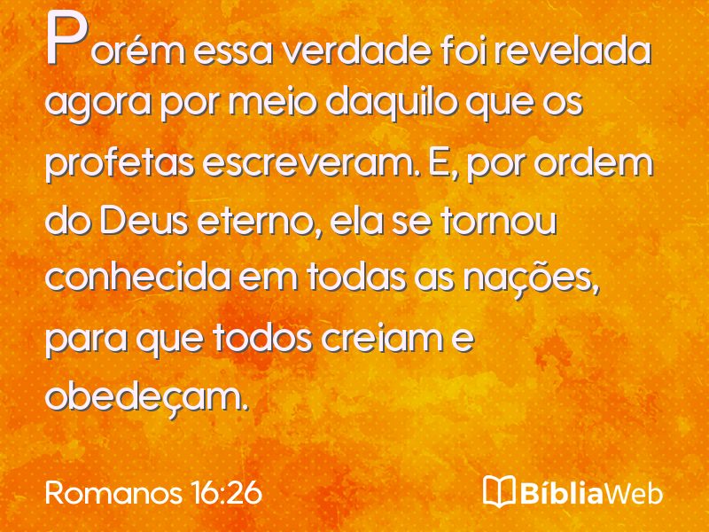 Romanos 16:26 em imagem para compartilhar