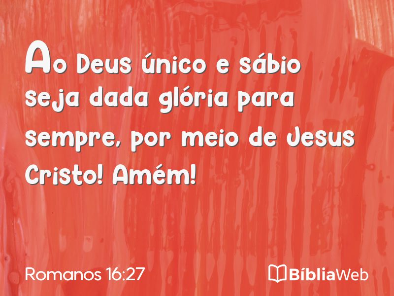Romanos 16:27 em imagem para compartilhar