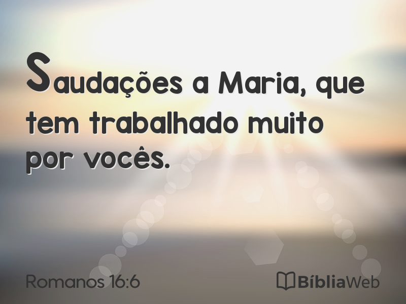 Romanos 16:6 em imagem para compartilhar