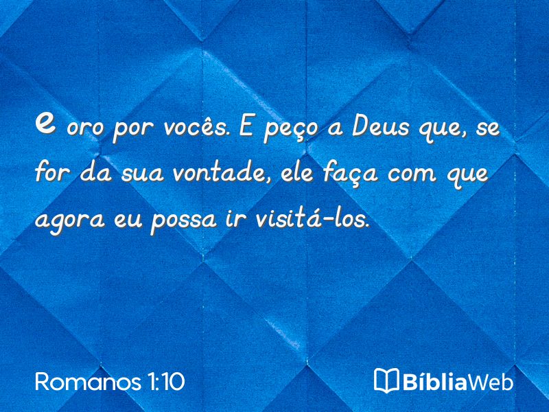 Romanos 1:10 em imagem para compartilhar