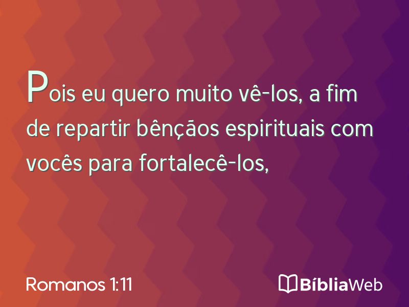 Romanos 1:11 em imagem para compartilhar