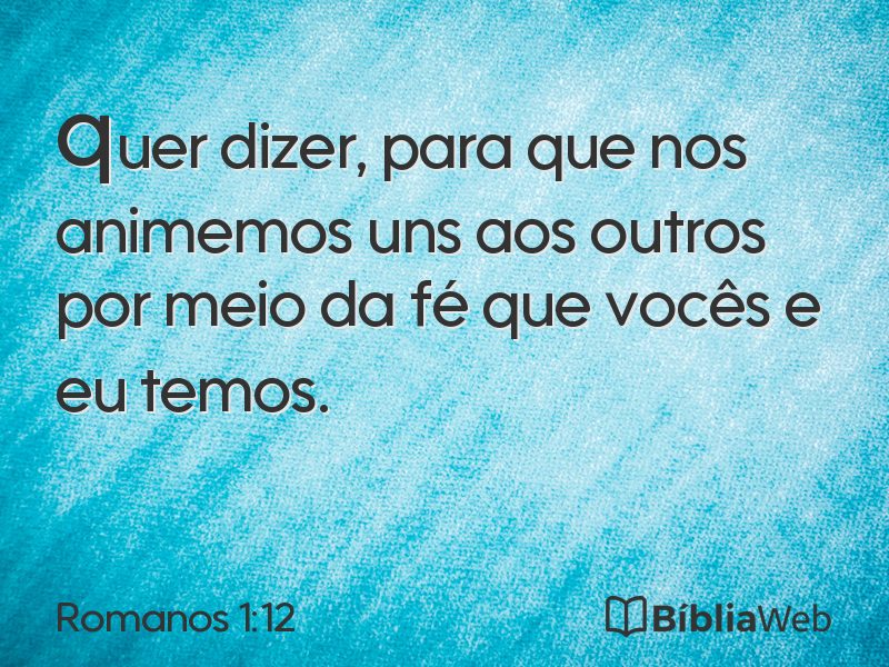 Romanos 1:12 em imagem para compartilhar