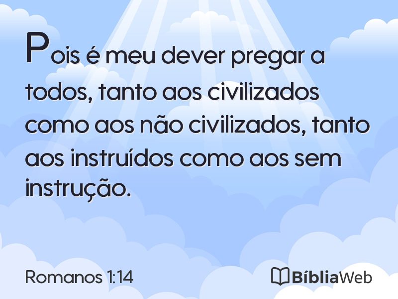 Romanos 1:14 em imagem para compartilhar