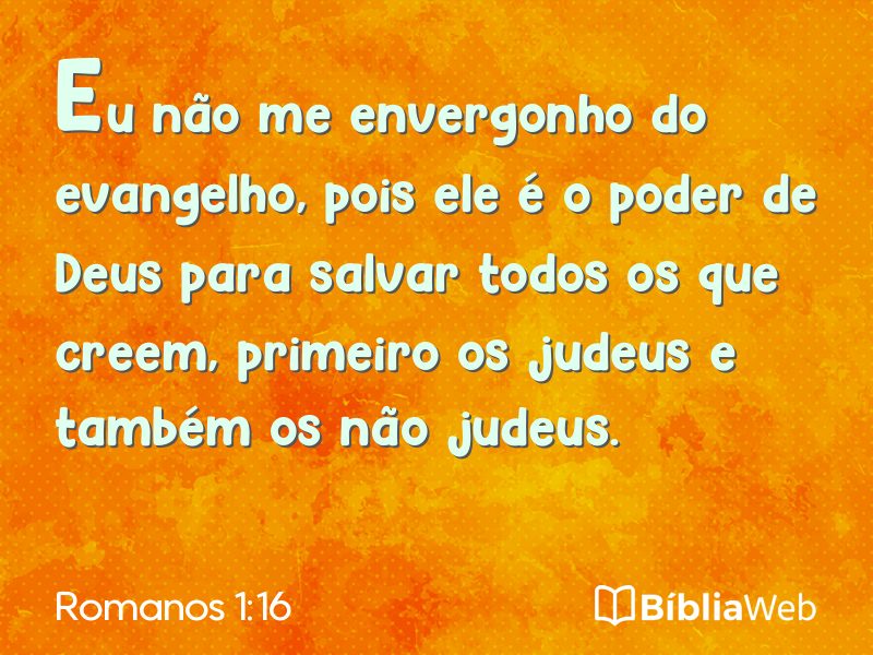 Romanos 1:16 em imagem para compartilhar