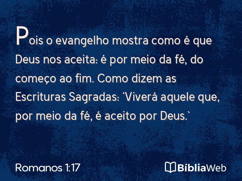 Romanos 1:17 em imagem para compartilhar